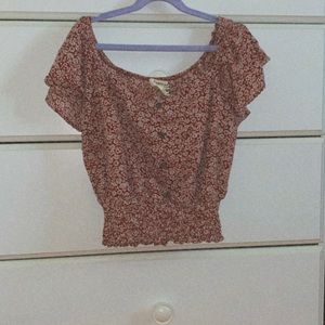 Floral shoulder top